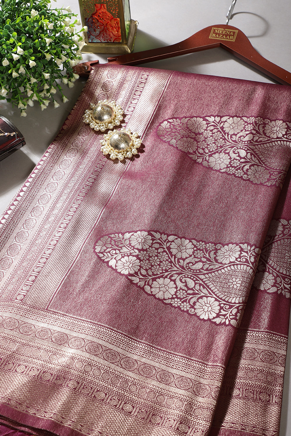 Wine Colour Soft Silk Zari Woven Saree