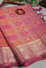 Mauve Color Tussar Woven Silk Saree