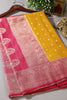 Mustard & Magenta Dual Toned Soft Silk Zari Woven Saree