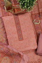 Pink Pashmina Digital Printed Unstitched Suit Fabric