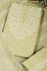 Pale Mustard  Color Printed & Resham Embroidered Unstitched Suit