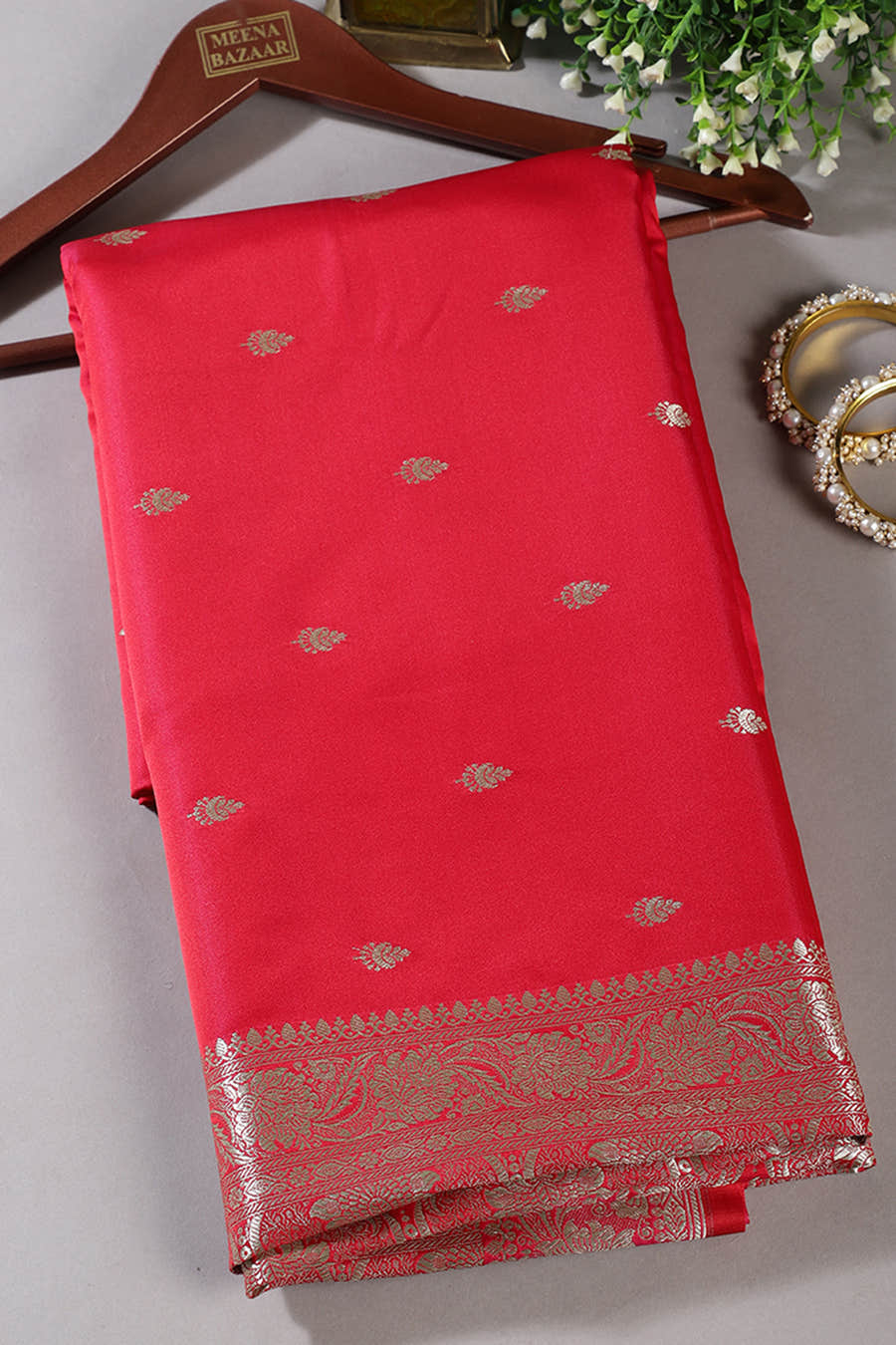 Rani Banarsi Silk Zari Woven Saree