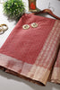 Maroon Zari Woven Silk Saree