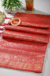 Persian Red Colour South Silk Heavy Woven Saree