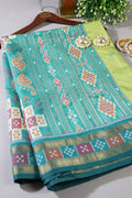 Pista Green Tussar Silk Reham Woven Saree