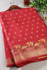 Maroon Color Silk Resham & Zari Woven Saree