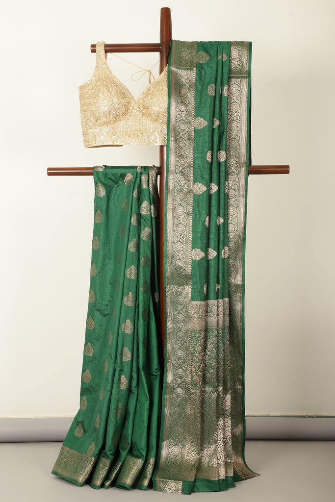 Green Silk Zari Woven Saree