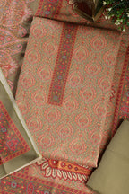 Green Pashmina Digital Printed Unstitched Suit Fabric