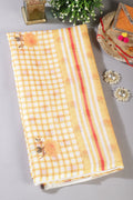 Yellow Cotton Printed Saree