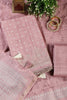 Pink Tussar Cotton Printed And Reham Embroidered Unstiched Suit Material