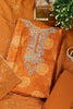 Mustard Cotton Bandhani Printed & Neck Embroidered Unstitched Suit