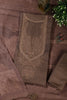 Brown Floral Jaal Printed Spun Unstitched Suit Material