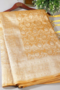 Mustard Tissue Silk Banarasi Woven Saree
