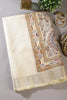 Cream Cotton Silk Madhubani Print Saree