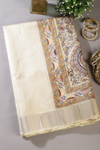 Cream Cotton Silk Madhubani Print Saree