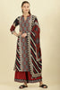 Maroon Muslin Ajrakh Printed Suit with Palazzo