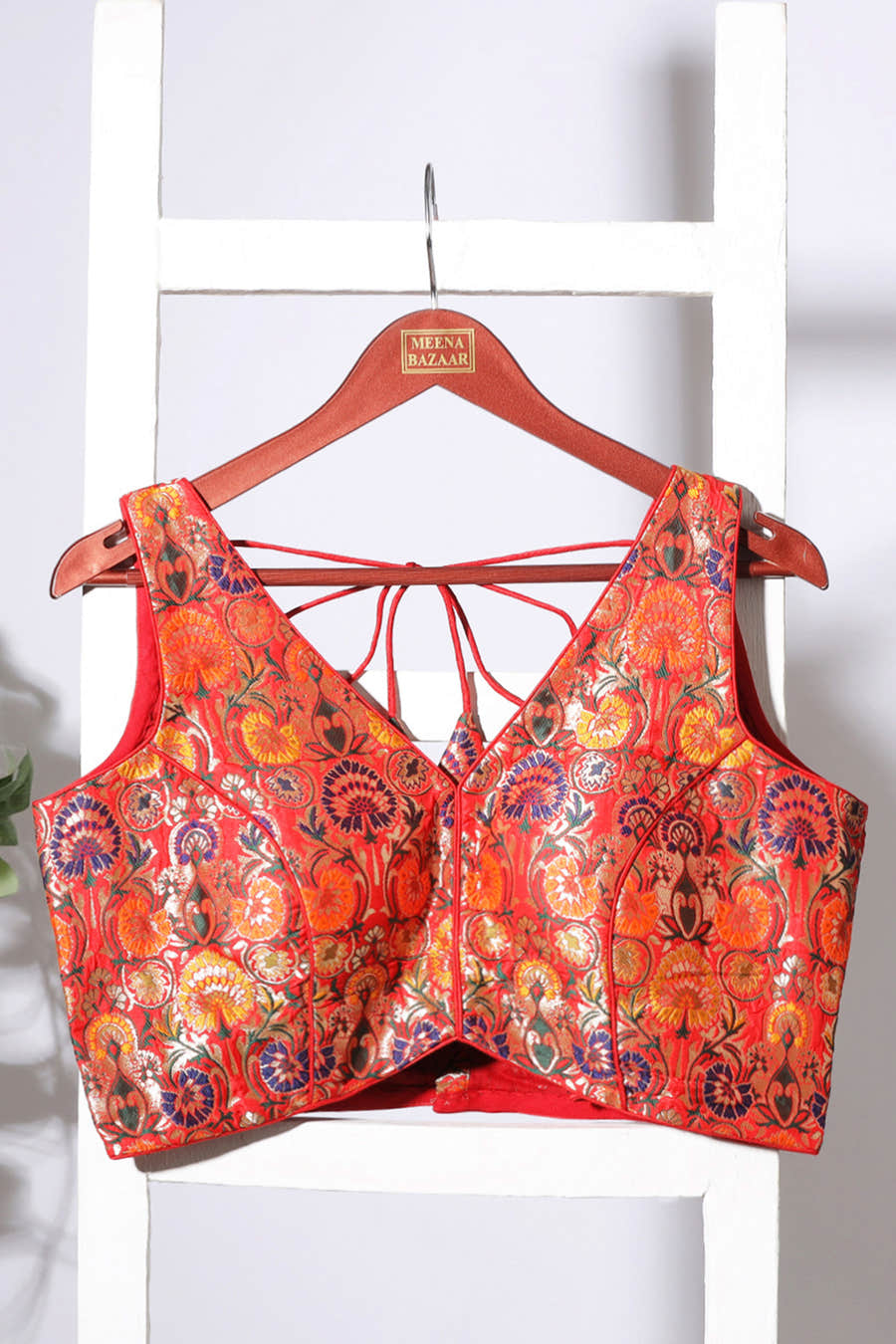 Rani Brocade Sik Resham And Zari Woven Readymade Blouse