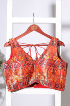 Rani Brocade Sik Resham And Zari Woven Readymade Blouse