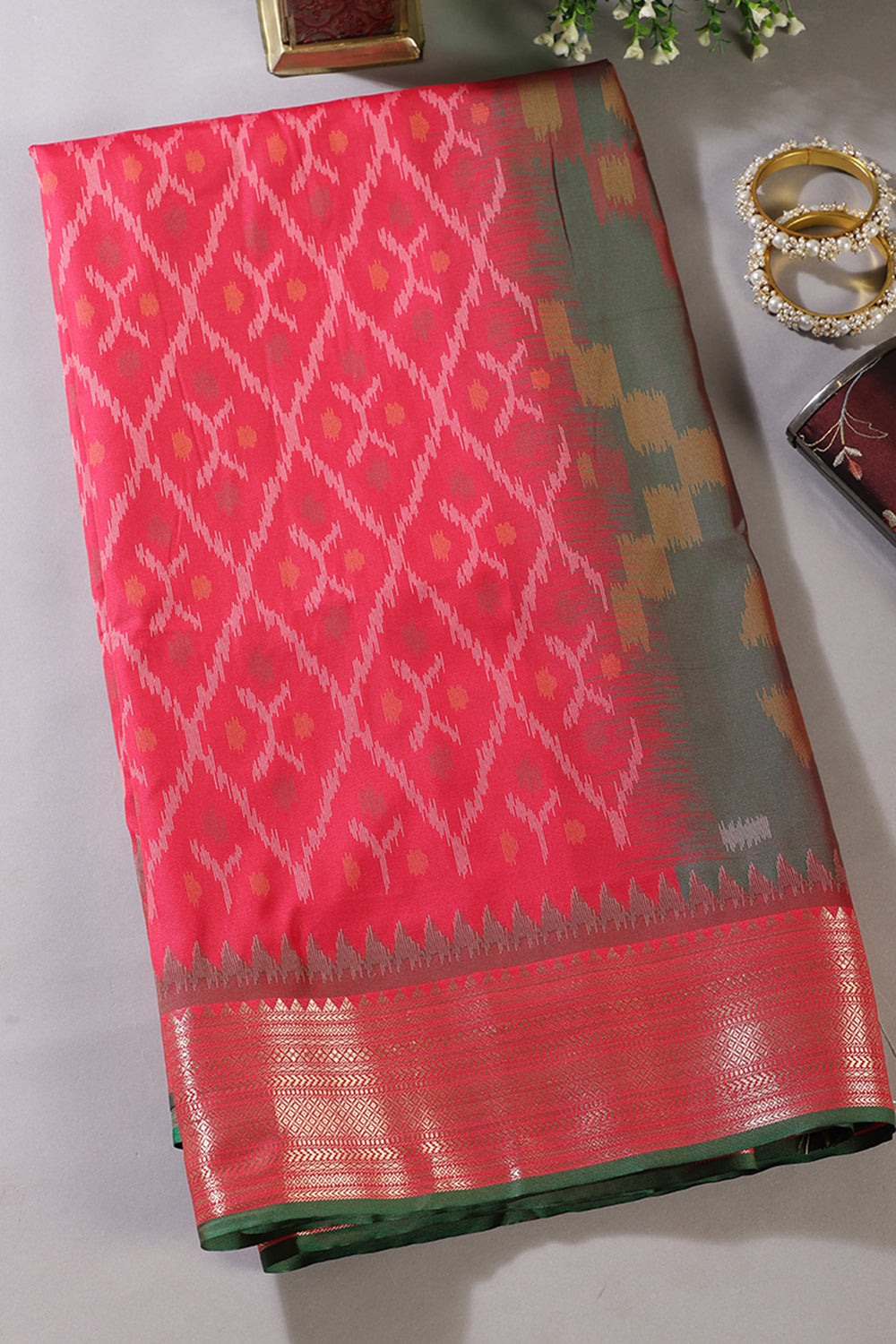 Cardinal Soft Silk Resham & Zari Woven Saree