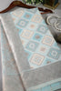 Light Blue Color Zari Woven Chanderi Cotton Saree