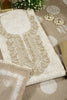 Cream Colour Cotton Printed & Resham Neck Embroidered Unstitched Suit