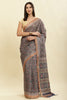 Navy Cotton Silk Floral Boota Printed Saree