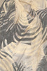 Beige & Black Printed Crepe Silk Saree