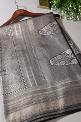 Black Soft Silk Zari Woven Saree
