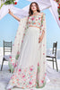 Pista Color Printed Georgette Lehenga