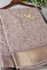 Dusty Mauve Colour Printed & Woven Cotton Silk Saree