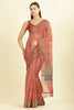 Rust Bandhani Printed Cotton Saree