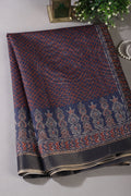 Blue & Rust Color Cotton Printed Saree