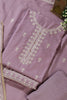 Lavender Chanderi Silk Resham Embroidered Unstitched Suit Material