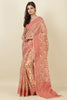 Beige Cotton Resham Woven Saree