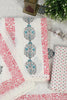Cream & Magenta Printed And Resham Embroidered Unstitched Suit Fabric