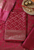 RanI Colour Zari Woven Silk Unstitched Suit Material