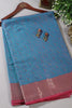 Blue Color Cotton Silk Resham & Zari Woven Saree