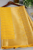 Yellow Color Georgette Saree with Zari Pinstripes