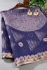 Navy Organza Silk Printed Saree