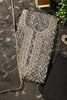 Grey Cotton Digital Printed & Neck Embroidered Unstitched Suit
