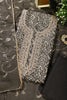 Grey Cotton Digital Printed & Neck Embroidered Unstitched Suit