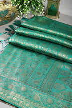 Jade Green Colour South Silk Heavy Woven Saree
