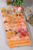 Mustard Color Floral Printed Chiffon Saree