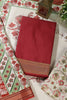 Maroon Cotton Unstitched Suit Material With Floral Printed Dupatta & Salwar