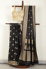 Black Color South Silk Zari Woven Saree
