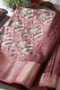 Dark Mauve Colour Cotton Silk Abstract Printed Saree