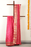 Fuchsia Pink Silk Zari & Resham  Woven Saree