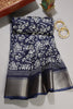 Navy Color Cotton Silk Printed Saree