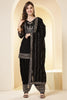 Black Zari Embroidered Silk Suit With Parsi Salwar
