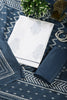 White & Indigo Color Cotton Printed Unstitched Suit